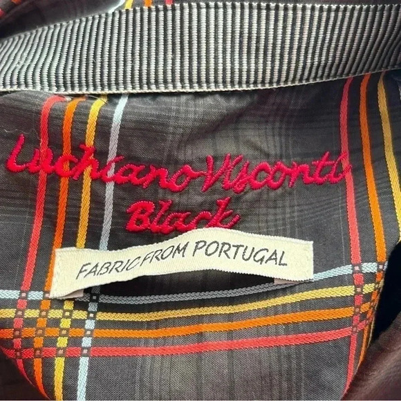Luciano Visconti Black Long Sleeves Multicolor Striped Button Down Shirt Men’s L - Picture 5 of 9